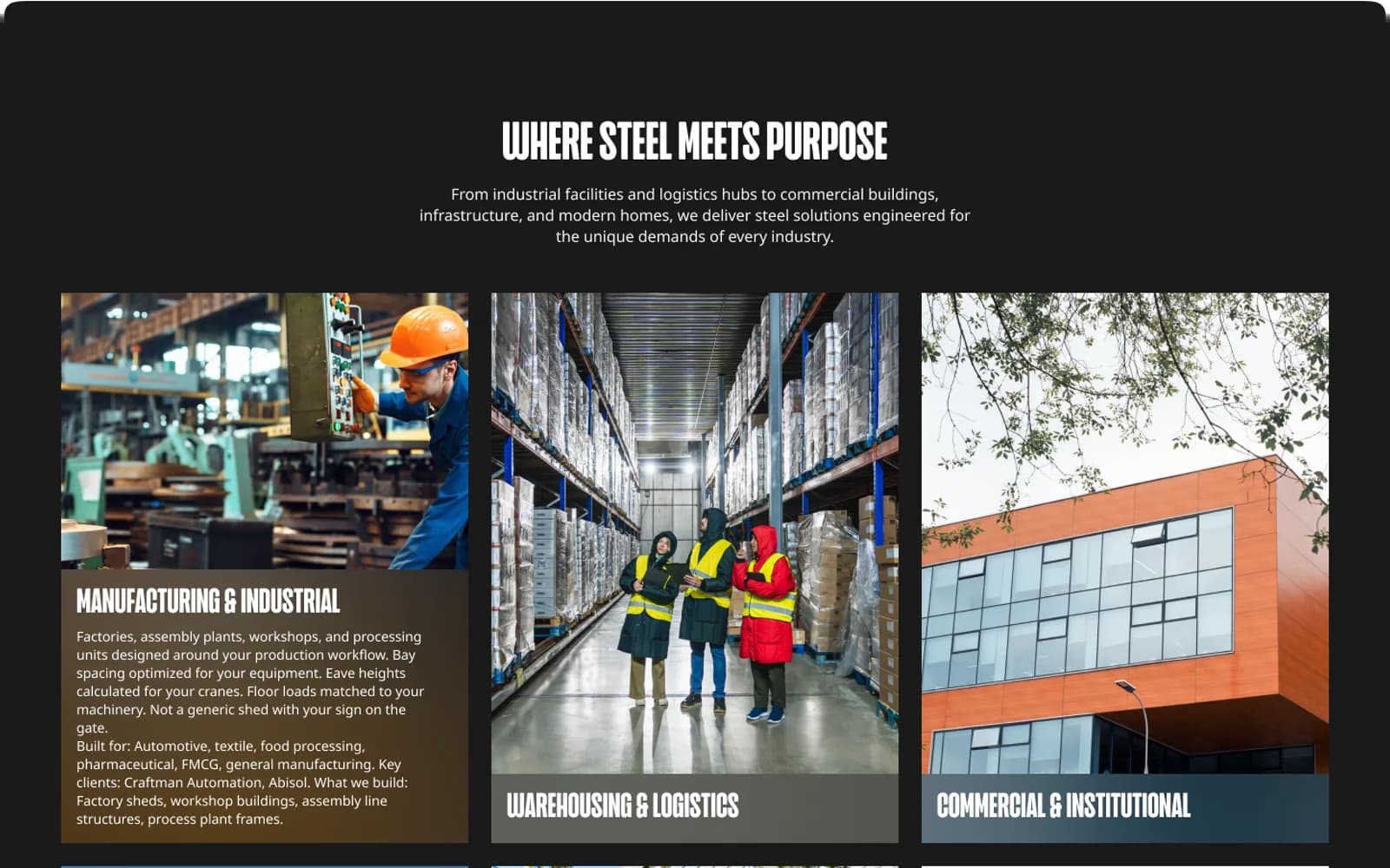 The six industries ITF builds for