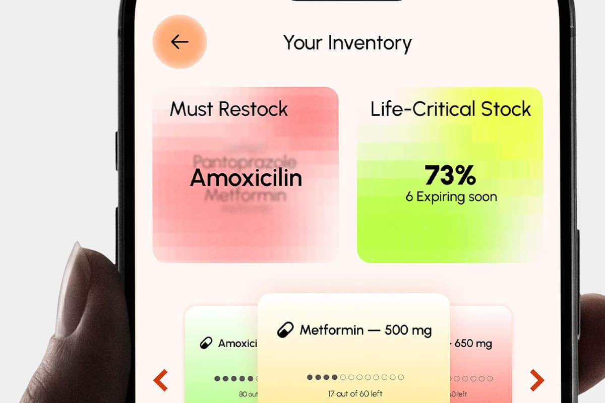 Restock and expiry warnings close up, above the stock carousel