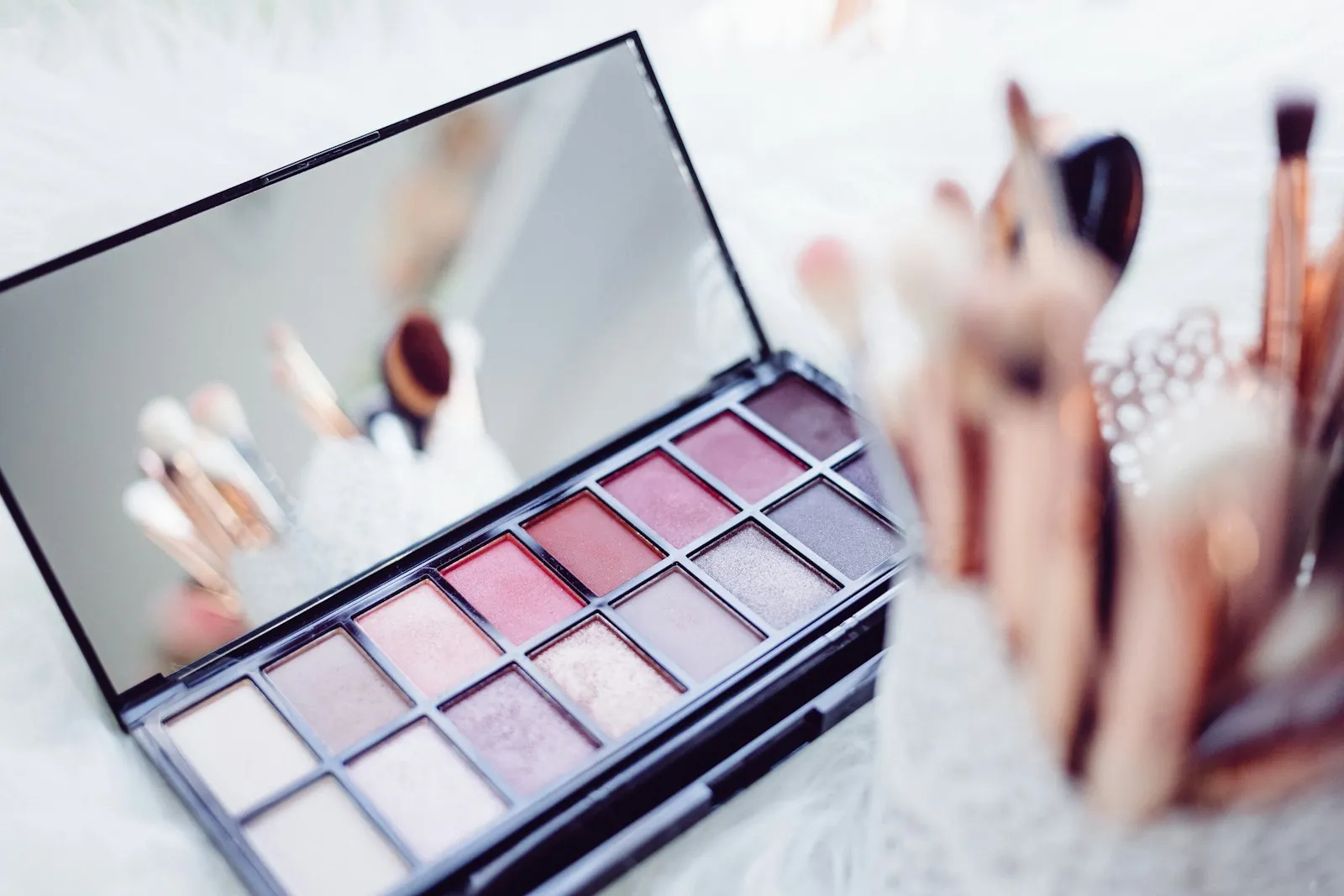 Makeup artist at work