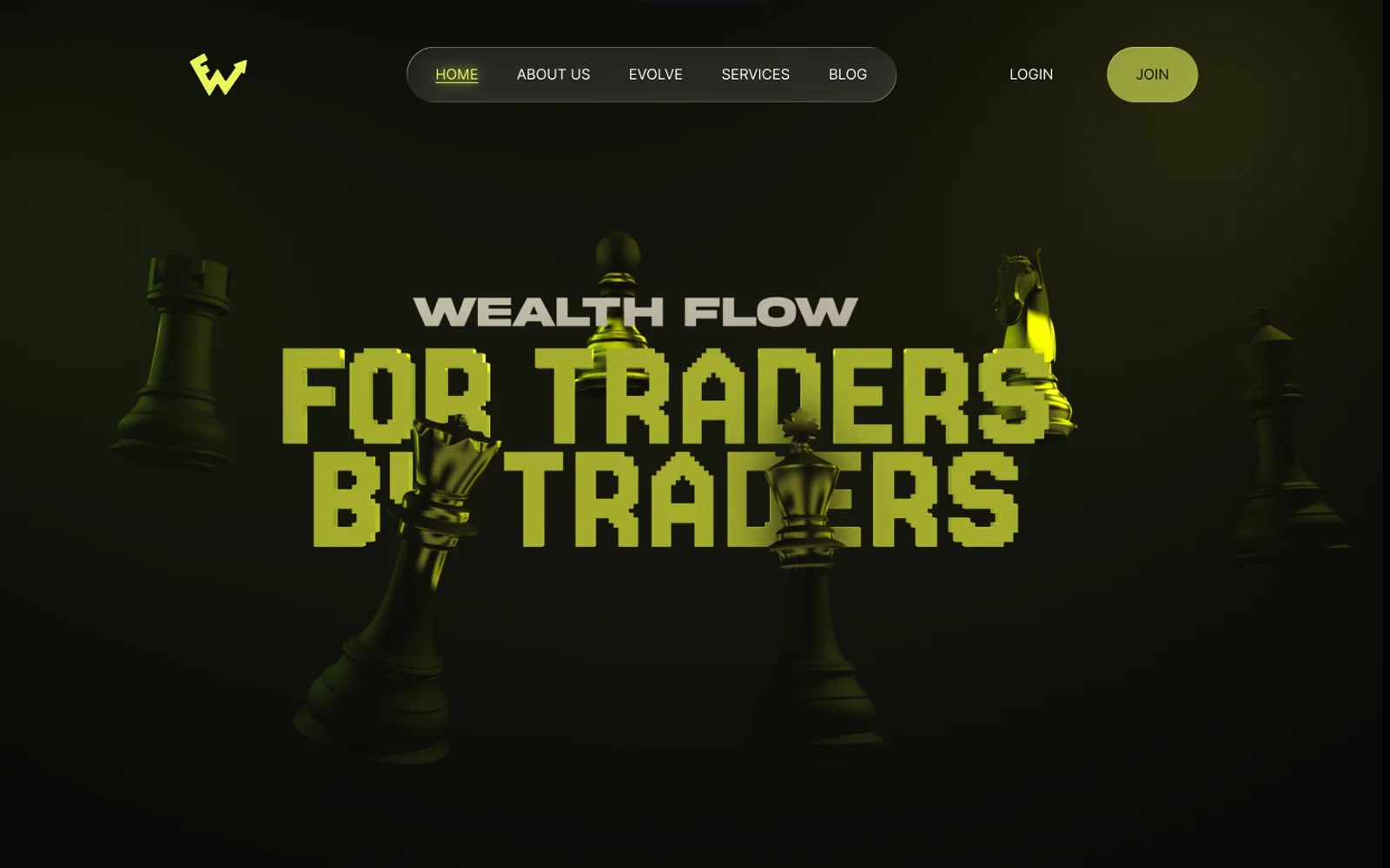 Wealth Flow homepage hero