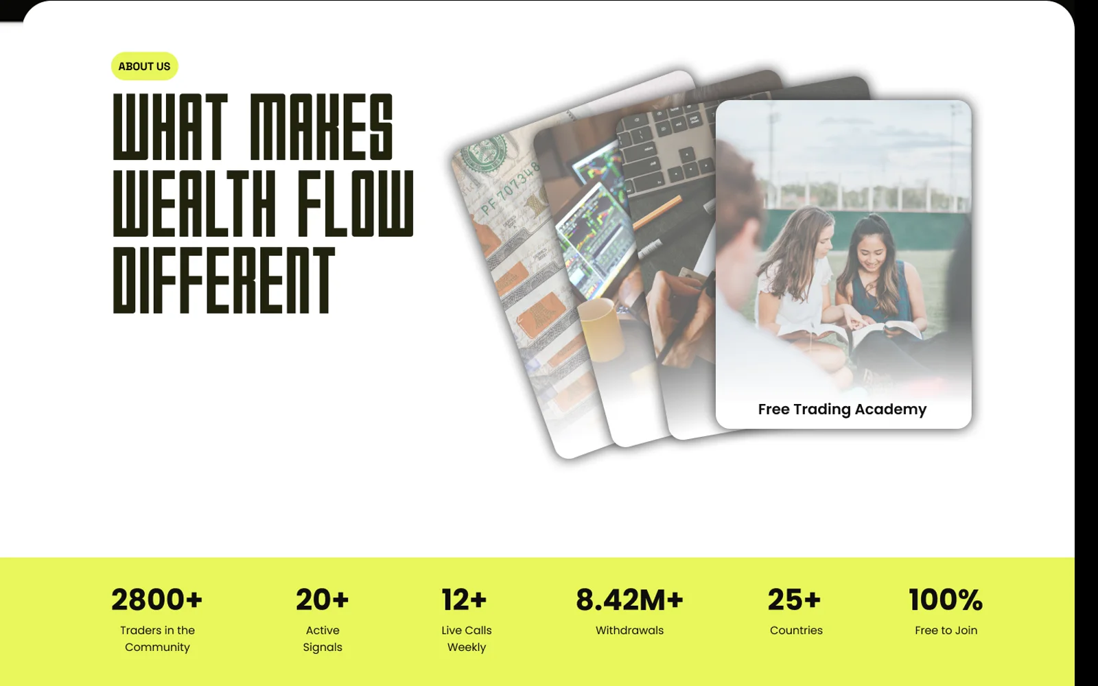 What makes Wealth Flow different, with community numbers